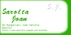 sarolta joan business card